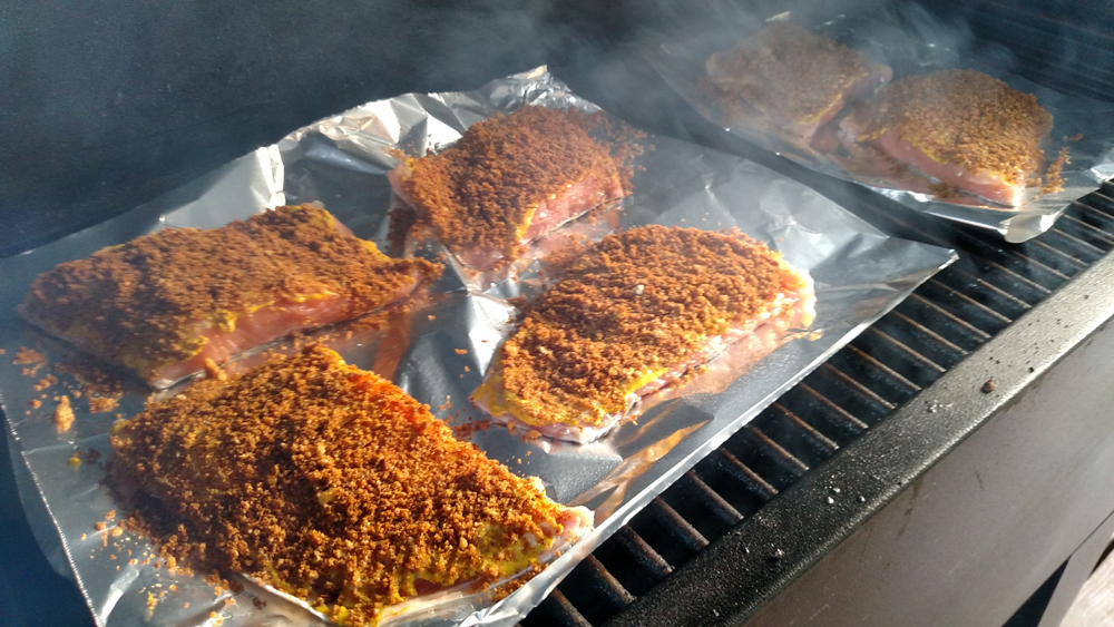 Steelhead on the Kuma grill