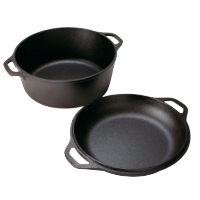 Lid removes to become skillet